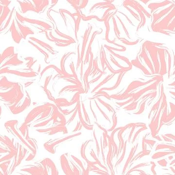 Floral Brush strokes Seamless Pattern Background Stock Illustration