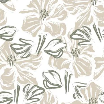 Floral Brush strokes Seamless Pattern Background 스톡 일러스트