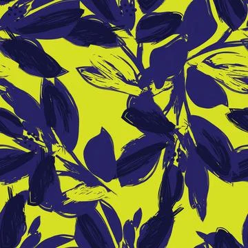 Floral Brush strokes Seamless Pattern Background Stock Illustration