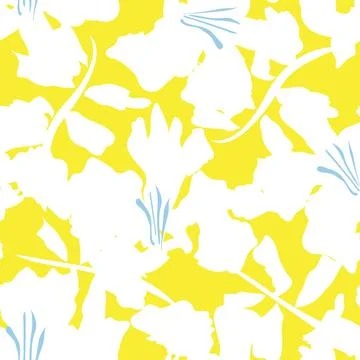 Floral Brush strokes Seamless Pattern Background Stock Illustration