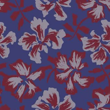 Floral Brush strokes Seamless Pattern Background 스톡 일러스트