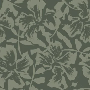 Floral Brush strokes Seamless Pattern Background Stock Illustration