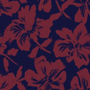 Floral Brush strokes Seamless Pattern Background Illustrazione stock