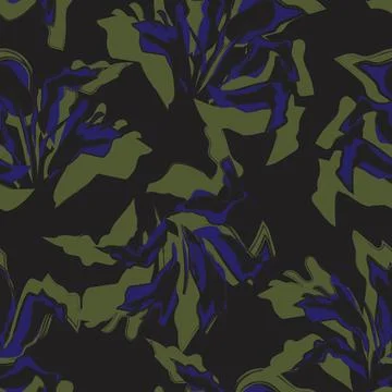 Floral Brush strokes Seamless Pattern Background 스톡 일러스트