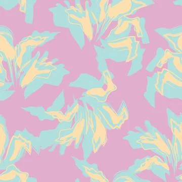 Floral Brush strokes Seamless Pattern Background Stock Illustration