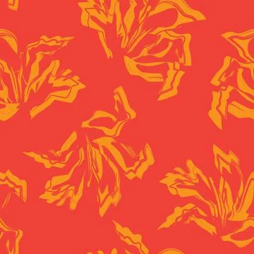 Floral Brush strokes Seamless Pattern Background Stock Illustration
