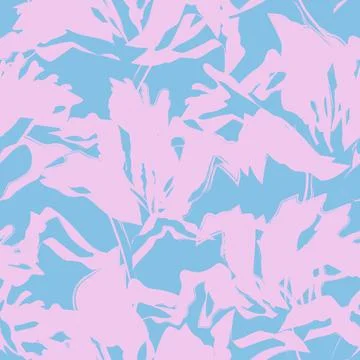Floral Brush strokes Seamless Pattern Background Stock Illustration