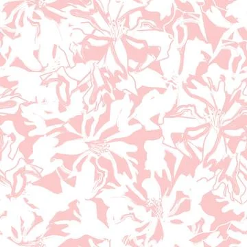 Floral Brush strokes Seamless Pattern Background 스톡 일러스트