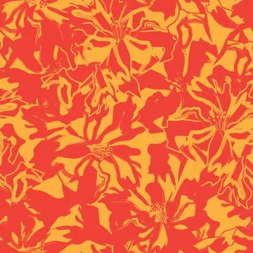 Floral Brush strokes Seamless Pattern Background 스톡 일러스트