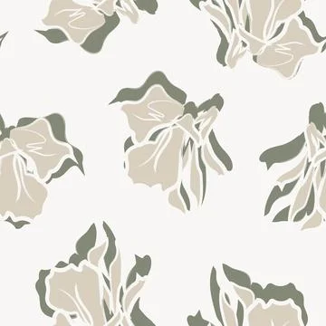 Floral Brush strokes Seamless Pattern Background Stock Illustration