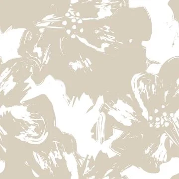 Floral Brush strokes Seamless Pattern Design Stock Illustration