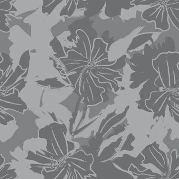 Floral Brush strokes Seamless Pattern Design Stockillustratie