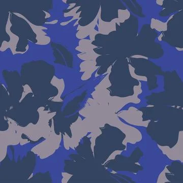 Floral Brush strokes Seamless Pattern Design Stockillustratie