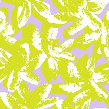 Floral Brush strokes Seamless Pattern Design Stock Illustration