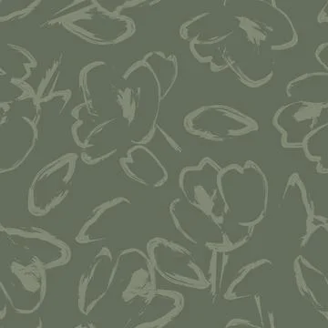 Floral Brush strokes Seamless Pattern Design Stock Illustration