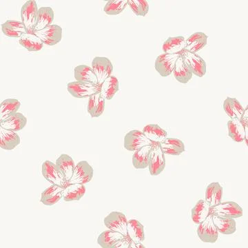 Floral Brush strokes Seamless Pattern Design Illustrazione stock