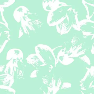 Floral Brush strokes Seamless Pattern Design Stockillustratie