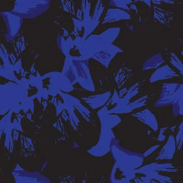 Floral Brush strokes Seamless Pattern Design Stockillustratie