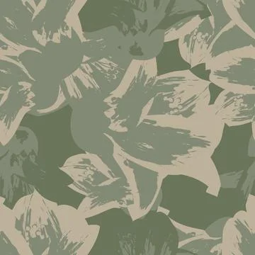 Floral Brush strokes Seamless Pattern Design イラスト素材