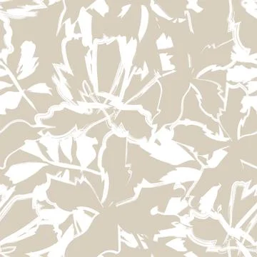 Floral Brush strokes Seamless Pattern Design Stock Illustration