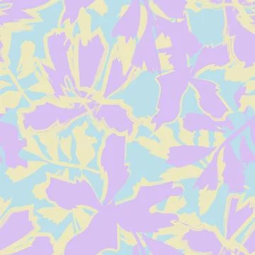 Floral Brush strokes Seamless Pattern Design Stock Illustration