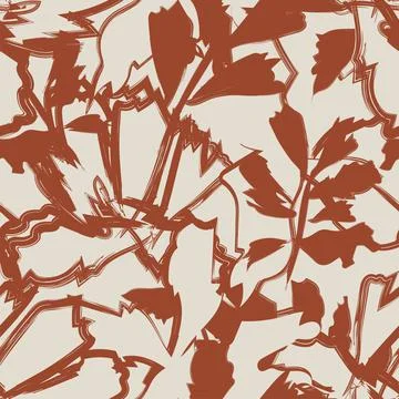 Floral Brush strokes Seamless Pattern Design Stock Illustration