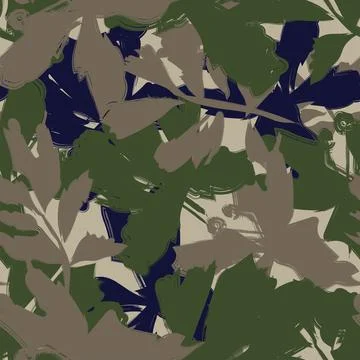 Floral Brush strokes Seamless Pattern Design Stock Illustration