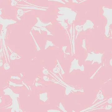 Floral Brush strokes Seamless Pattern Design Stock Illustration