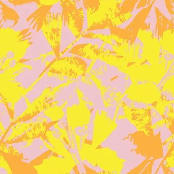 Floral Brush strokes Seamless Pattern Design Illustrazione stock
