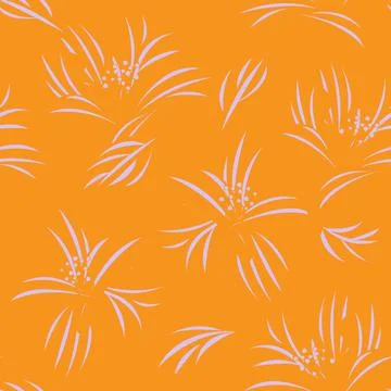 Floral Brush strokes Seamless Pattern Design Stock Illustration