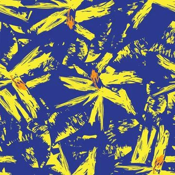 Floral Brush strokes Seamless Pattern Design Stock Illustration