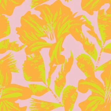 Floral Brush strokes Seamless Pattern Design Stockillustratie