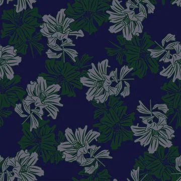 Floral Brush strokes Seamless Pattern Design イラスト素材