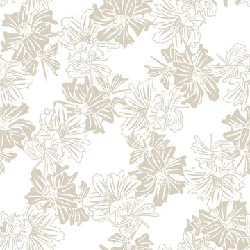 Floral Brush strokes Seamless Pattern Design Stock Illustration