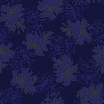 Floral Brush strokes Seamless Pattern Design Stock Illustration