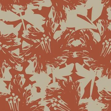 Floral Brush strokes Seamless Pattern Design 스톡 일러스트