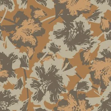 Floral Brush strokes Seamless Pattern Design Stock Illustration