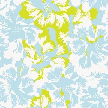 Floral Brush strokes Seamless Pattern Design Stock Illustration