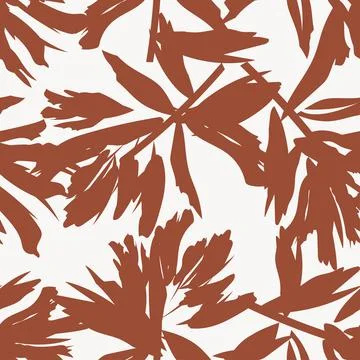 Floral Brush strokes Seamless Pattern Design Stock Illustration