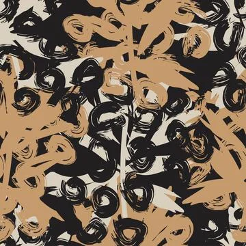 Floral Brush strokes Seamless Pattern Design Stock Illustration