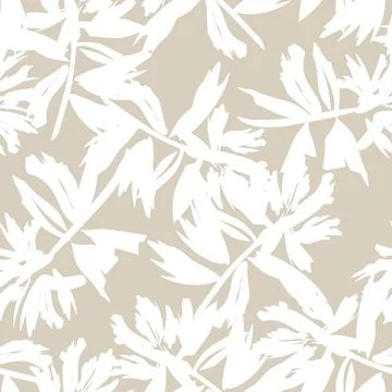 Floral Brush strokes Seamless Pattern Design Stock Illustration