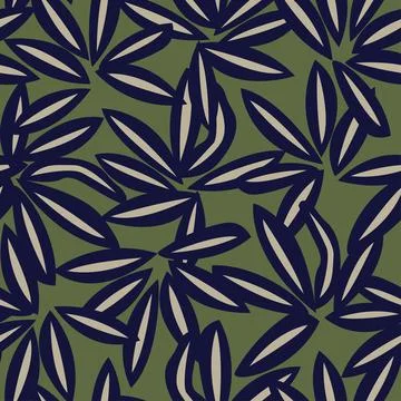 Floral Brush strokes Seamless Pattern Design イラスト素材