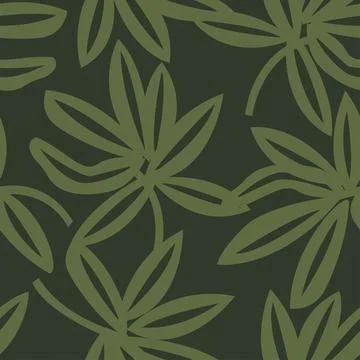 Floral Brush strokes Seamless Pattern Design Illustrazione stock