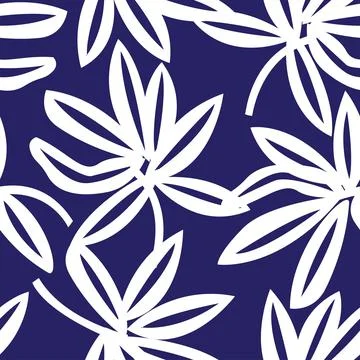 Floral Brush strokes Seamless Pattern Design Stock Illustration