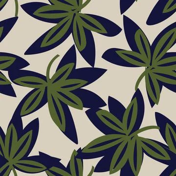 Floral Brush strokes Seamless Pattern Design イラスト素材