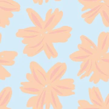 Floral Brush strokes Seamless Pattern Design Stock Illustration