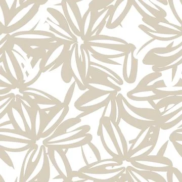 Floral Brush strokes Seamless Pattern Design イラスト素材