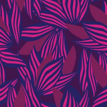 Floral Brush strokes Seamless Pattern Design Illustrazione stock
