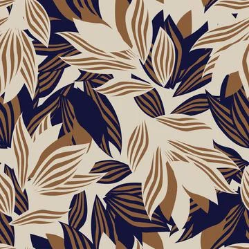 Floral Brush strokes Seamless Pattern Design Stock Illustration