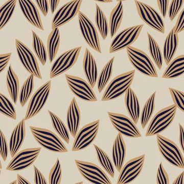 Floral Brush strokes Seamless Pattern Design Stock Illustration